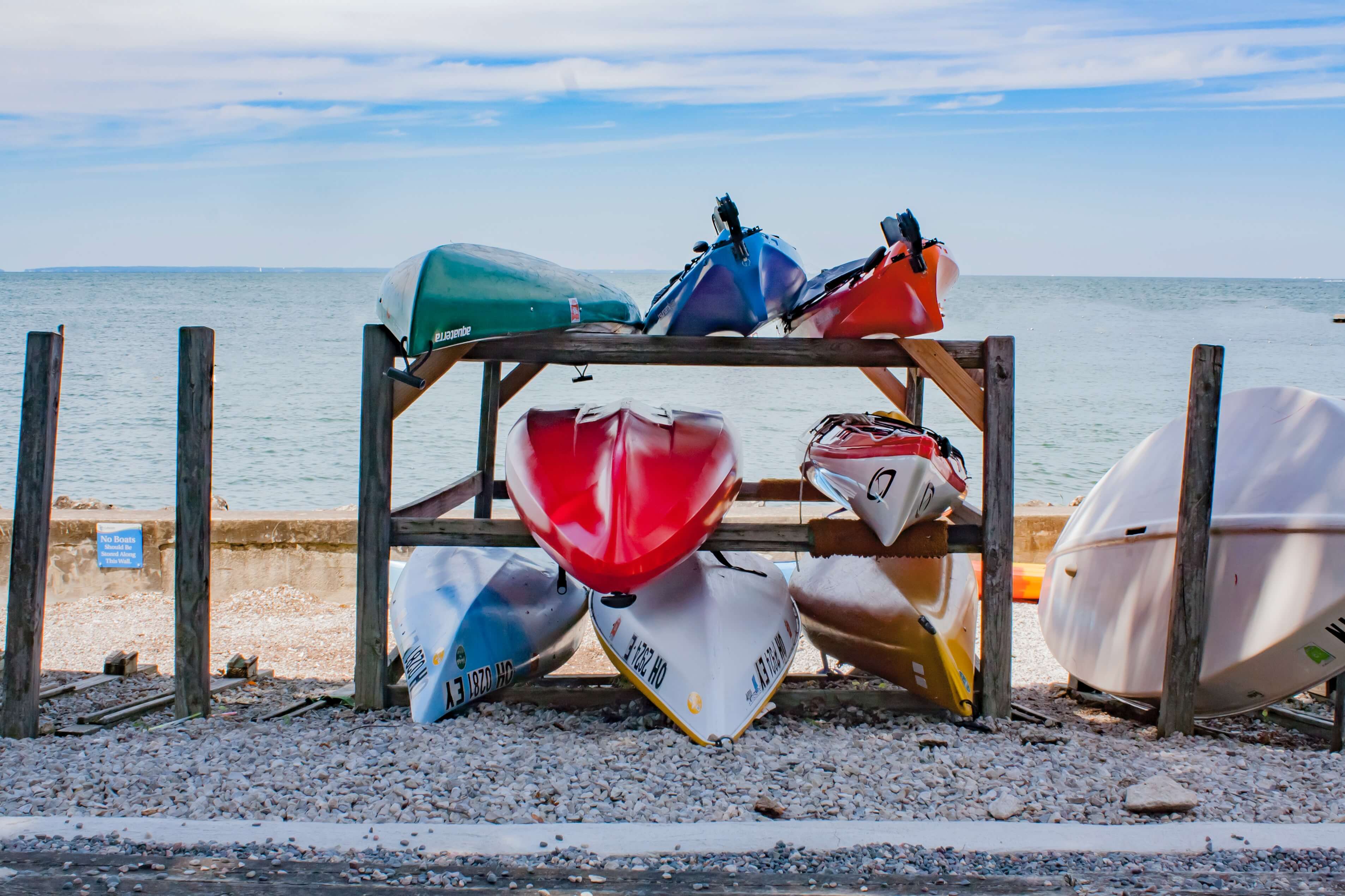 canoes by the water