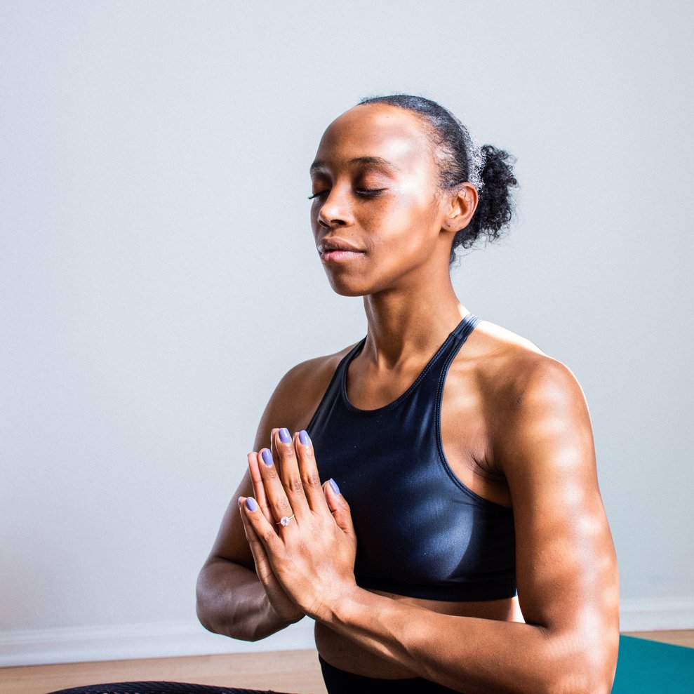 woman doing yoga pose